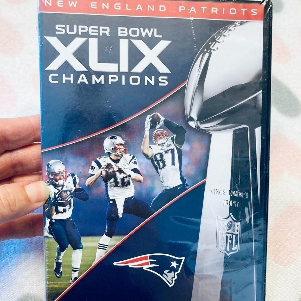 NFL Super Bowl XLIX Champions DVD New England Patriots OS Blue Tom Brady Media